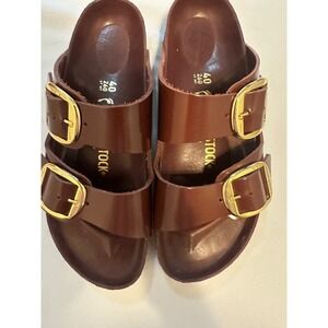 Birkenstock, womens, Arizona Big buckle, patent leather, high shine chocloate 40